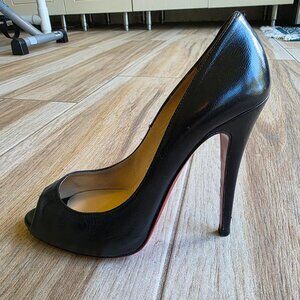 Christian Louboutin Black Peep Toe Heels
